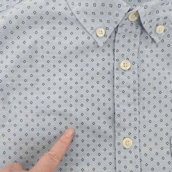 Urban Pipeline Blue Diamond Button Down Camp Shirt Mens Large Surf Beach Casual - Picture 8 of 9